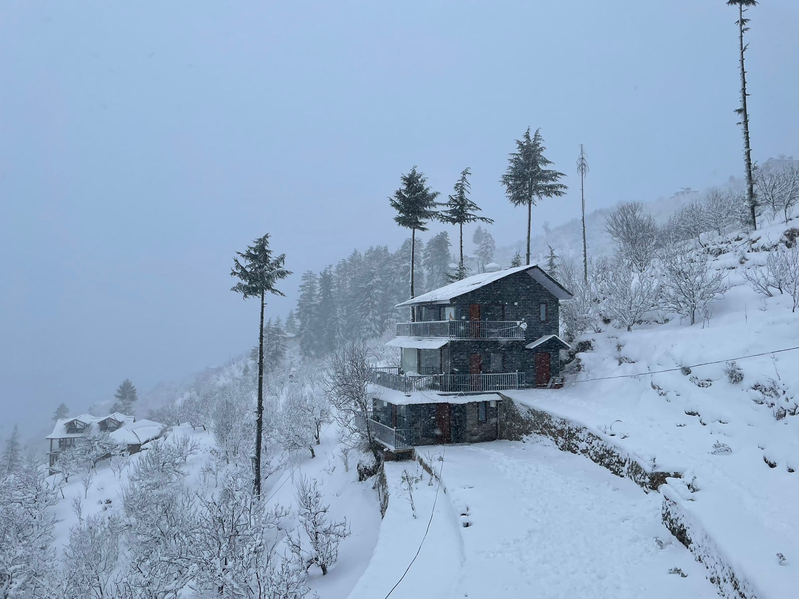 Snow-covered mountain homestay